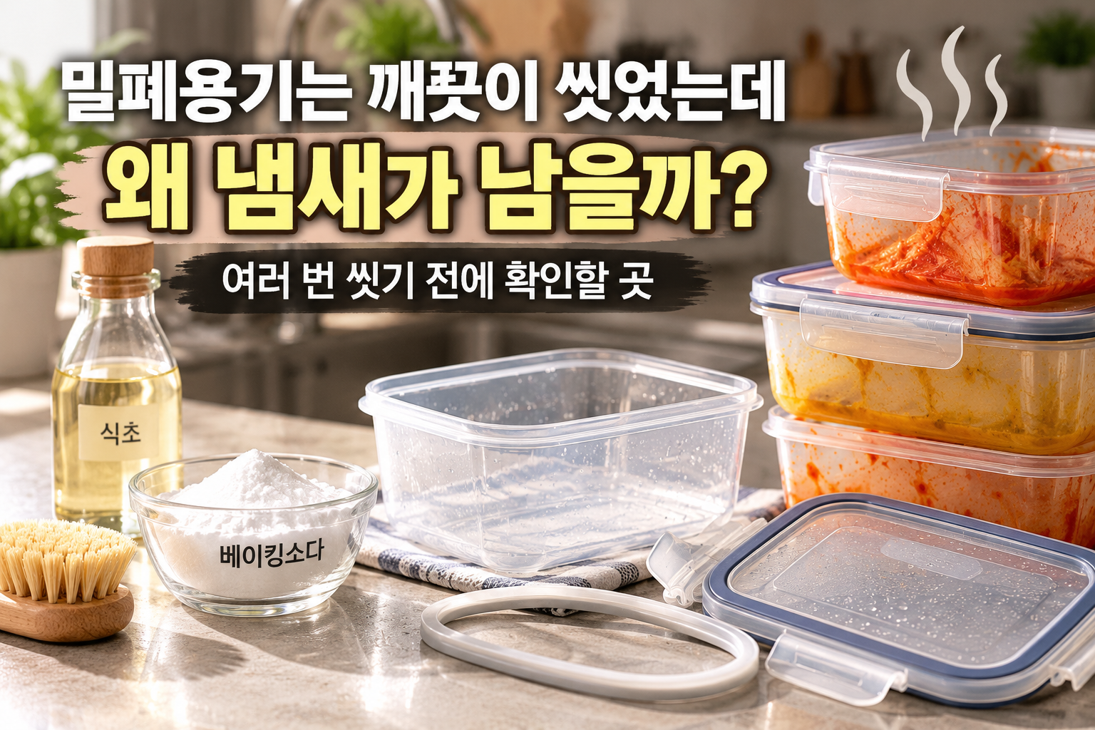 밀폐용기 냄새 제거법